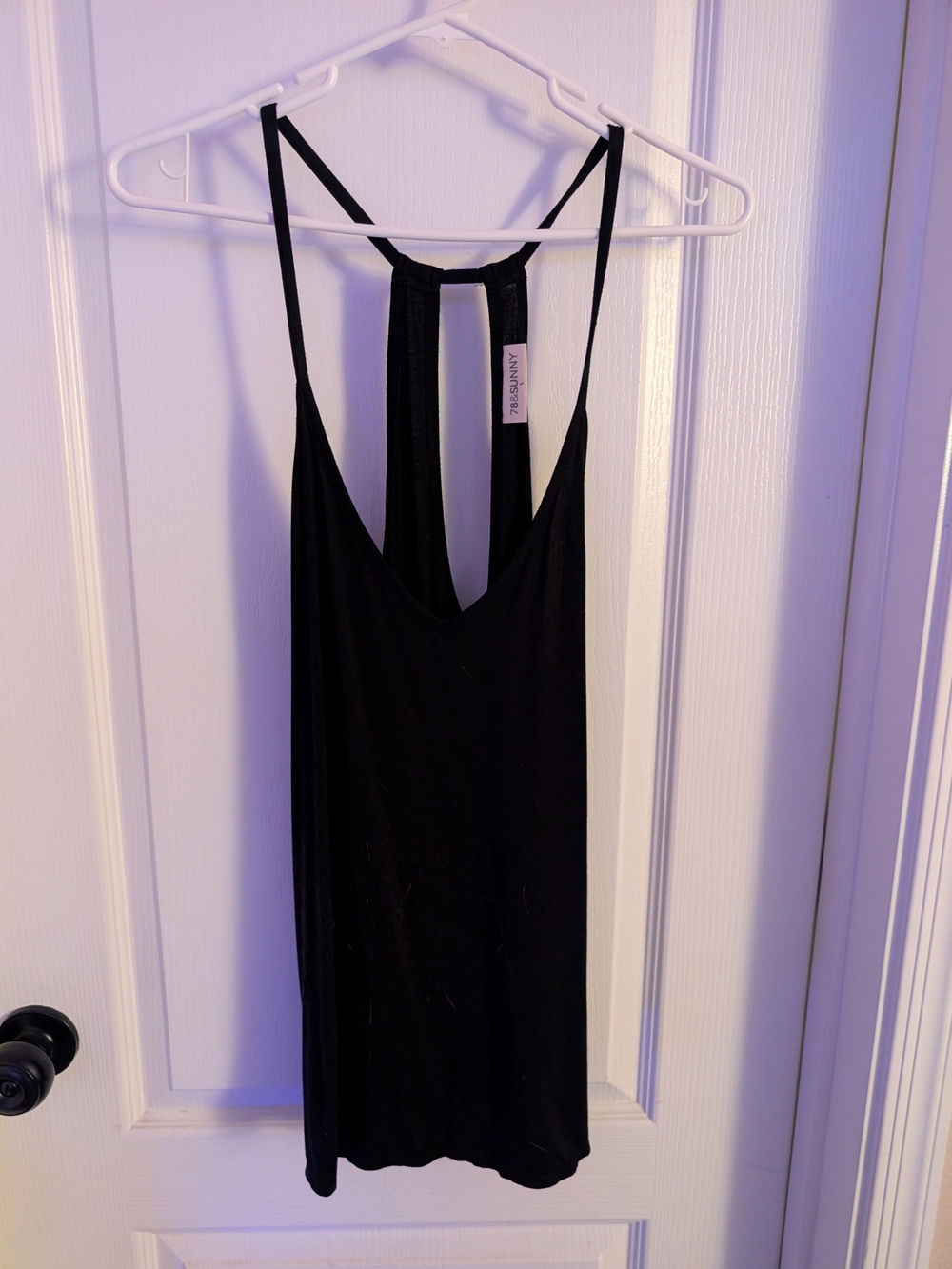78&Sunny Women's Black Strappy Tank Top